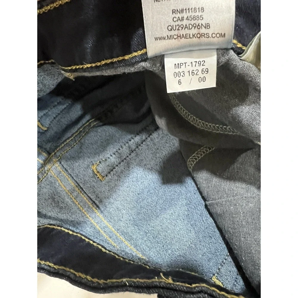 Michael Kors Womens Izzy Cropped Skinny Jeans Size 6 x 25  Dark Denim $99.00